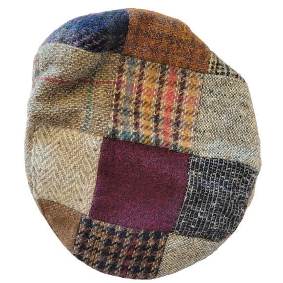 Vintage L.L.Bean Tweed Patchwork Tam Cap Cottage Academia Cozy Heritage Style - Picture 3 of 10